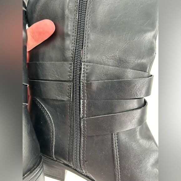 Arizona Jean Co Denmark Riding Knee Wide Calf Boots Black NWT Size 6M - Picture 8 of 9